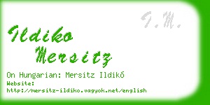 ildiko mersitz business card