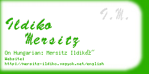 ildiko mersitz business card